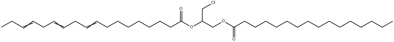 RAC-1-パルミトイル-2-リノレノイル-3-クロロプロパンジオール 化学構造式