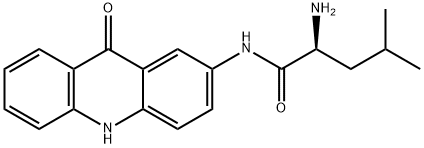 N-(L-亮氨酰)-2-氨基吖啶酮, 124689-91-4, 结构式