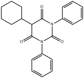 5-Cyclohexyl-1,3-diphenylbarbituric acid 结构式