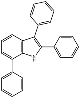 2,3,7-トリフェニル-1H-インドール 化学構造式