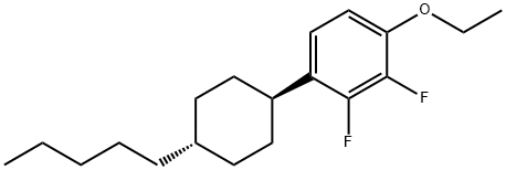 1-エトキシ-2,3-ジフルオロ-4-((1S,4R)-4-ペンチルシクロヘキシル)ベンゼン 化学構造式