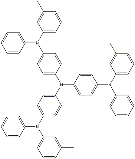 4,4',4''-三(N-3-甲基苯基-N-苯基氨基)三苯胺 结构式