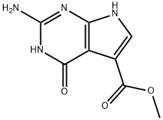 2-氨基-4,7-二氢-4-氧代-3H-吡咯并[2,3-D]嘧啶-5-羧酸甲酯, 124738-76-7, 结构式