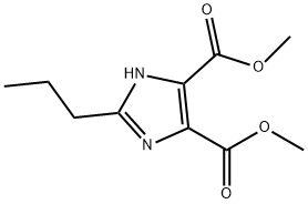 2-Propyl-1H-imidazole-4,5-dicarboxylic acid dimethyl ester 化学構造式