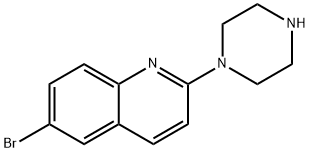 6-溴-2-(1-哌嗪基)-喹啉,124782-95-2,结构式