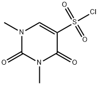 1,3-ジメチル-2,4-ジオキソ-1,2,3,4-テトラヒドロ-5-ピリミジンスルホニルクロリド 化学構造式