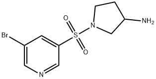 1-(5-broMopyridin-3-ylsulfonyl)pyrrolidin-3-aMine Structure