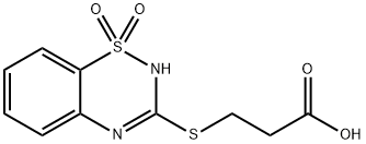 3-[(2H-1,2,4-Benzothiadiazine 1,1-dioxide)-3-ylthio]propanoic acid Structure