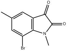 7-ブロモ-1,5-ジメチル-1H-インドール-2,3-ジオン 化学構造式