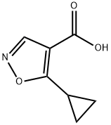 5-シクロプロピルイソオキサゾール-4-カルボン酸 化学構造式