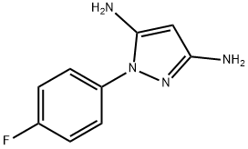1-(4-fluorophenyl)-1H-pyrazole-3,5-diaMine Structure
