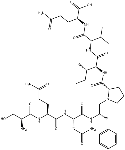 H-SER-GLN-ASN-PHE-()-PRO-ILE-VAL-GLN-OH, 124869-92-7, 结构式