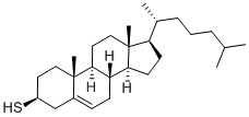 コレスタ-5-エン-3β-チオール 化学構造式