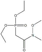 (N-メトキシ-N-メチルカルバモイルメチル)ホスホン酸ジエチル 化学構造式