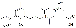 2-Methoxy-5-methyl-N,N-bis(1-methylethyl)-3-phenylbenzenepropanamine fumarate 化学構造式