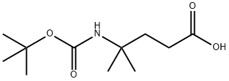 Boc-4-amino-4-methyl-pentanoic acid Struktur