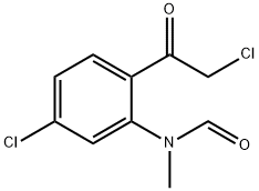 Formamide,  N-[5-chloro-2-(chloroacetyl)phenyl]-N-methyl-  (9CI) 化学構造式