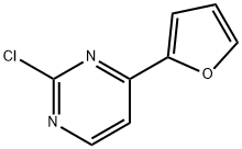 2-クロロ-4-(2-フリル)ピリミジン 化学構造式