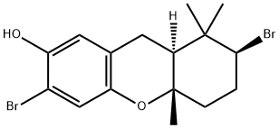 (7S,8aS,10aS)-3,7-dibromo-8,8,10a-trimethyl-6,7,8a,9-tetrahydro-5H-xan then-2-ol Struktur
