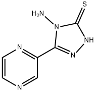4-amino-5-(pyrazin-2-yl)-4H-1,2,4-triazole-3-thiol Struktur