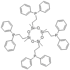 1,3,5,7-四(二苯基膦基乙基)四甲基环四硅氧烷, 124998-64-7, 结构式