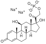 泼尼松龙磷酸钠,125-02-0,结构式