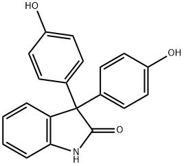 3,3-二(4-羟基苯基)-2(3H)-吲哚酮, 125-13-3, 结构式