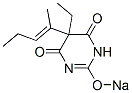 5-Ethyl-5-(1-methyl-1-butenyl)-2-sodiooxy-4,6(1H,5H)-pyrimidinedione Structure