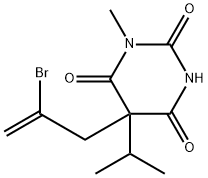 5-(2-ブロモ-2-プロペニル)-1-メチル-5-(1-メチルエチル)-2,4,6(1H,3H,5H)-ピリミジントリオン 化学構造式