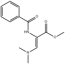 (Z)-METHYL 2-BENZAMIDO-3-(DIMETHYLAMINO)ACRYLATE, 125008-68-6, 结构式