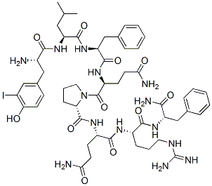 125009-85-0 3-iodotyrosyl-leucyl-phenylalanyl-glutaminyl-prolyl-glutaminyl-arginyl-phenylalaninamide