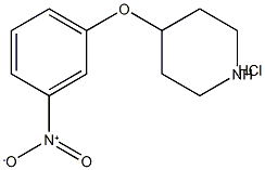 4-(3-NITROPHENOXY)PIPERIDINE, HCL 结构式