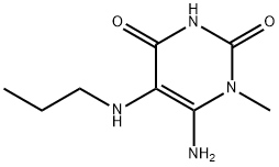6-アミノ-1-メチル-5-(プロピルアミノ)ウラシル 化学構造式