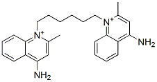 1,1'-hexamethylenebis(4-amino-2-methylquinolinium) Structure