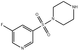 1-(5-fluoropyridin-3-ylsulfonyl)piperazine Struktur