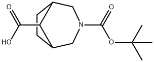 3-BOC-3-氮杂双环[3.2.1]辛烷-8-羧酸,1250997-29-5,结构式