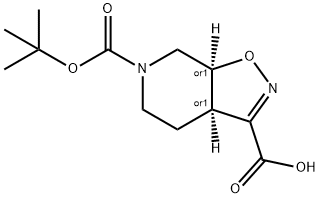 6-Boc-3a,4,5,6,7,7a-hexahydroisoxazolo-[5,4-c]pyridine-3-carboxylic acid Structure
