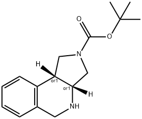 (3AR,9BR)-叔-丁基 3,3A,4,5-四氢-1H-吡咯并[3,4-C]异喹啉-2(9BH)-甲酸基酯, 1251003-76-5, 结构式