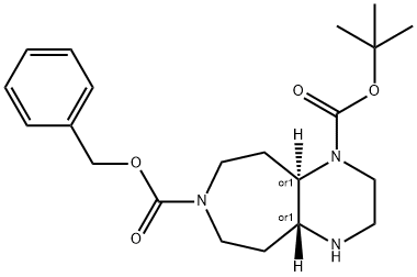 RaceMicOctahydro-pyrazino[2,3-d]azepine-1,7-dicarboxylicacid7-benzylester1-tert-butyl ester Structure