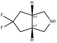 (3ar,6as)-rel-5,5-difluorooctahydrocyclopenta[c]pyrrole hydrochloride Struktur