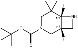 (1R,6R)-rel-3-Boc-5,5-diMethyl-3,7-diazabicyclo[4.2.0]octane Struktur