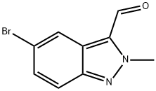 5-ブロモ-2-メチル-2H-インダゾール-3-カルブアルデヒド 化学構造式