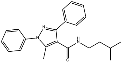 1,3-Diphenyl-5-methyl-N-(3-methylbutyl)-1H-pyrazole-4-carboxamide Structure