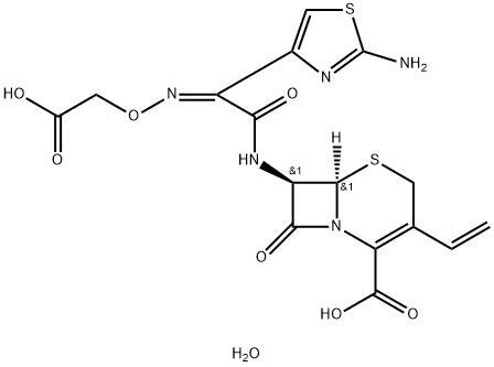 头孢克肟 三水合物, 125110-14-7, 结构式