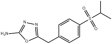 5-(4-(Isopropylsulfonyl)benzyl)-1,3,4-oxadiazol-2-amine Structure