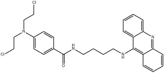 N-[4-(acridin-9-ylamino)butyl]-4-[bis(2-chloroethyl)amino]benzamide Struktur
