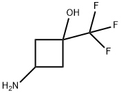 3-amino-1-(trifluoromethyl)cyclobutan-1-ol 结构式