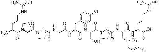 (P-CHLORO-PHE5,8)-BRADYKININ Struktur