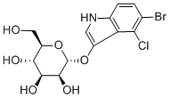 5-ブロモ-4-クロロ-3-インドリルΑ-D-マンノピラノシド 化学構造式