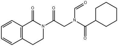 2-(N-FORMYLHEXAHYDROHIPPUROYL)-1,2,3,4-TETRAHYDROISOQUINOLIN-1-ONE Structure